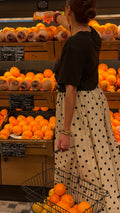 Jupe patineuse à pois